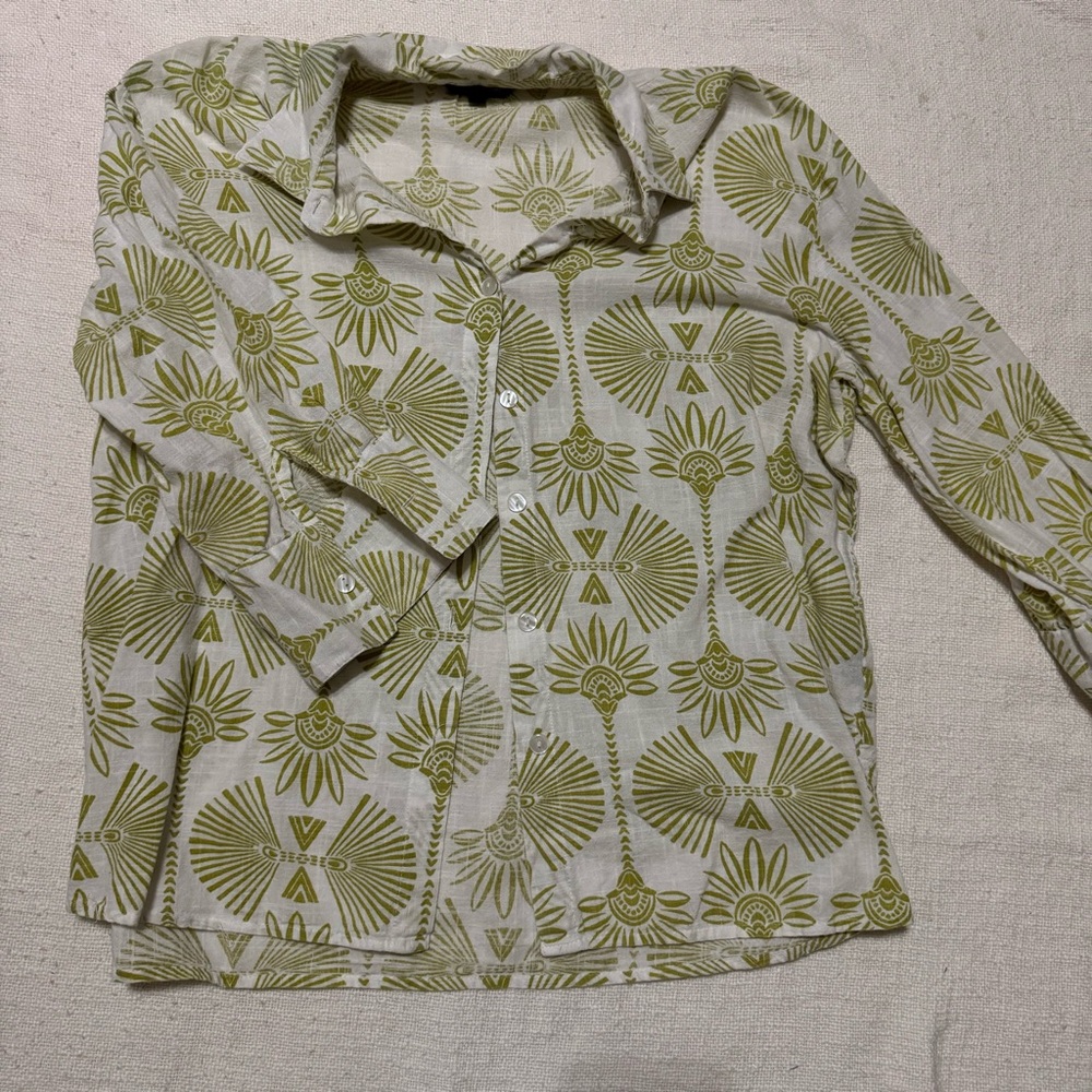 Unique Spectrum Olive Patterned Shirt